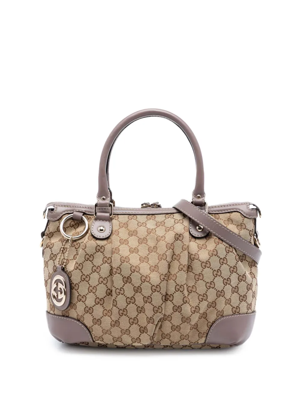 Gucci Pre-Owned 2016-2025 Sukey Satchel-Tasche aus GG Canvas - Nude