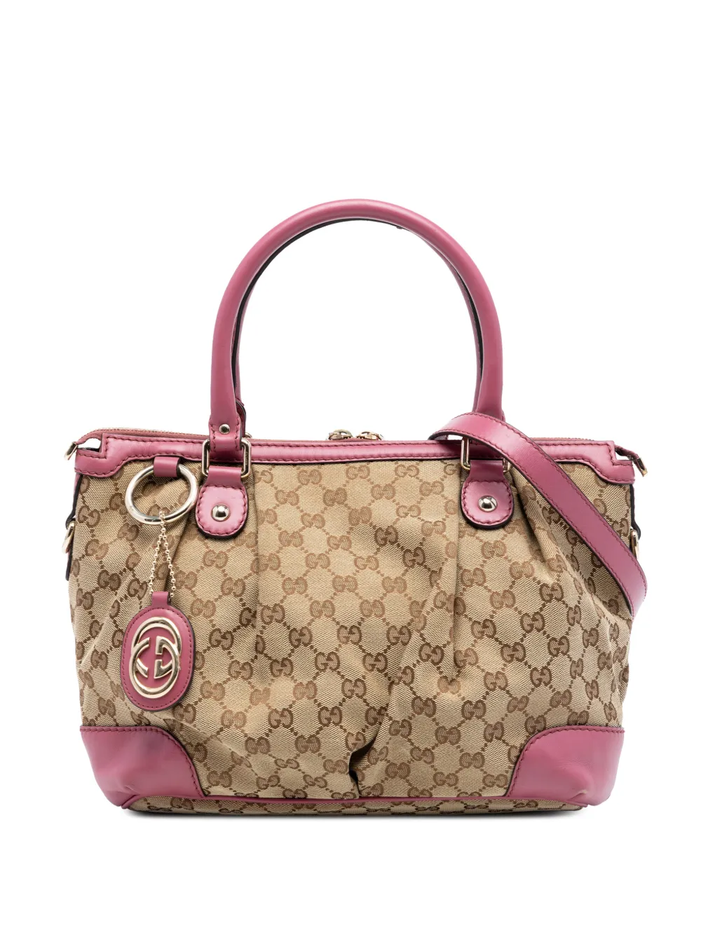 Gucci Pre-Owned 2016-2025 Sukey Satchel-Tasche aus GG Canvas - Nude