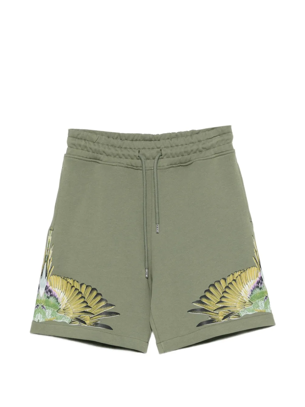 COUNTY OF MILAN wings-motif shorts - Verde
