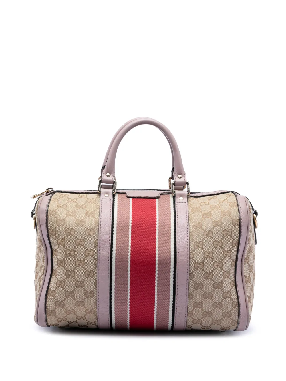 Gucci Pre-Owned 2016-2025 Medium GG Canvas Web Joy Boston Bag satchel - Toni neutri