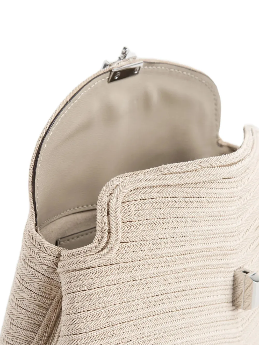 TOTEME T-lock mini-clutch met touw Beige