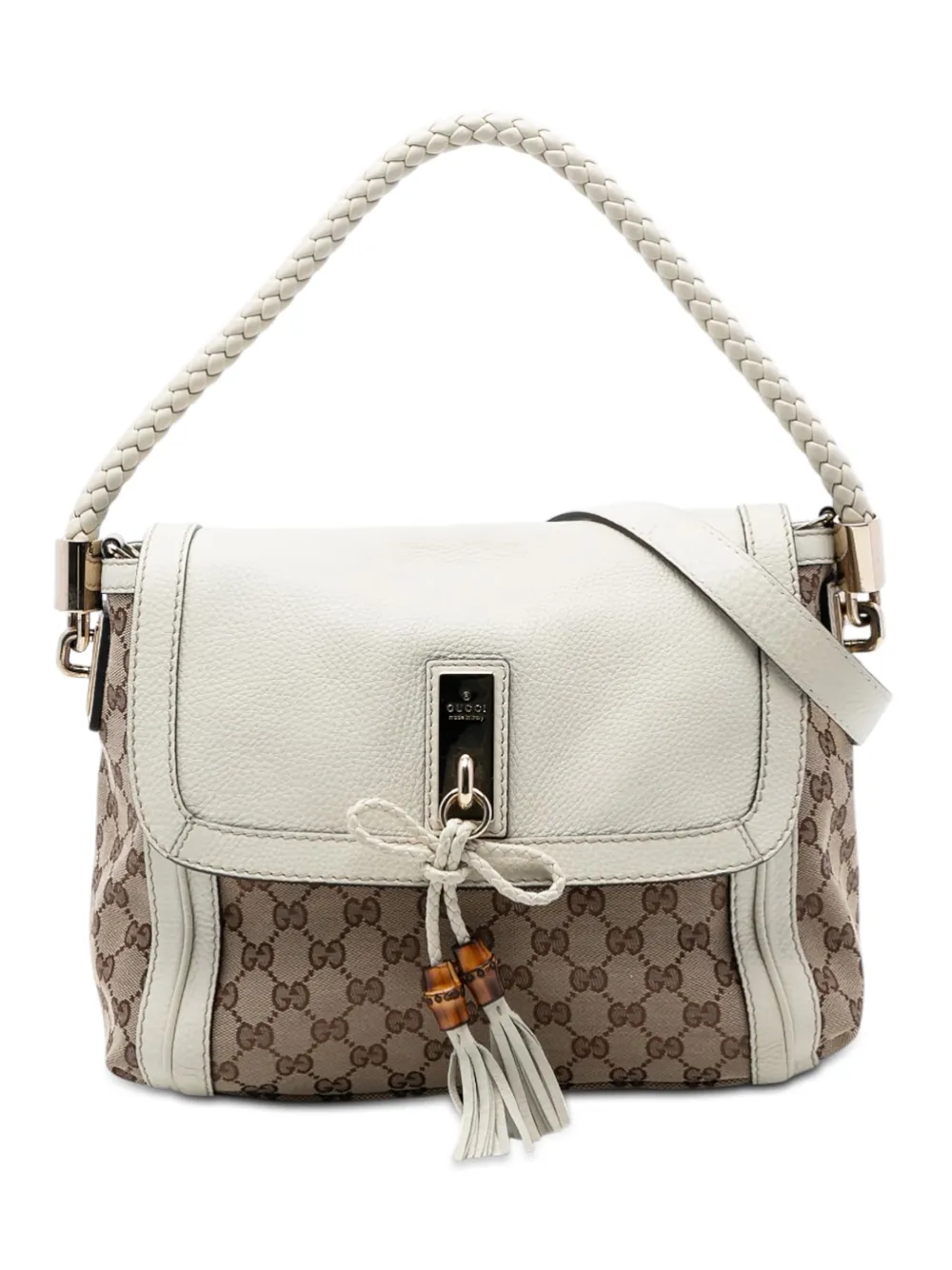 Gucci Pre-Owned 2016-2025 GG Canvas Bella Flap satchel - Toni neutri
