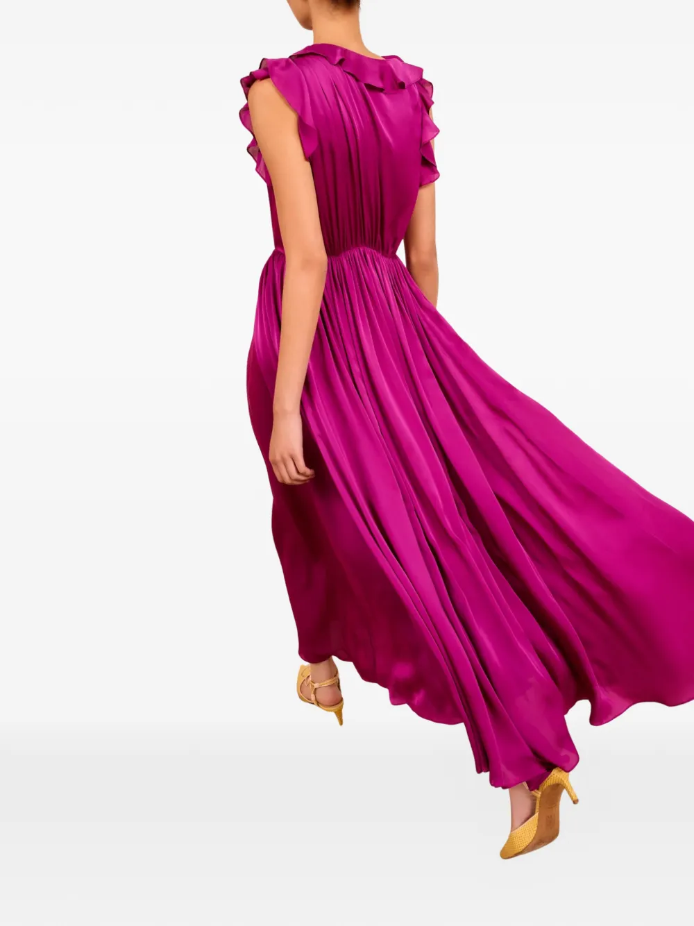 Ulla Johnson Saanvi cascading jurk Roze