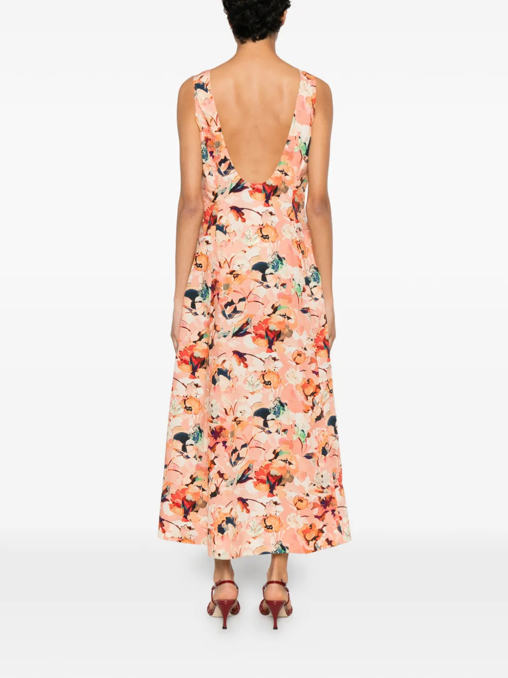 Ulla Johnson Midi-jurk met bloemenprint Roze