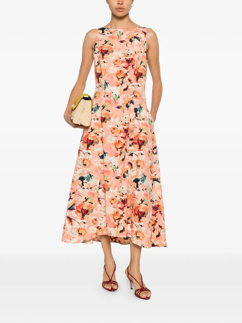 Ulla Johnson Midi-jurk met bloemenprint Roze