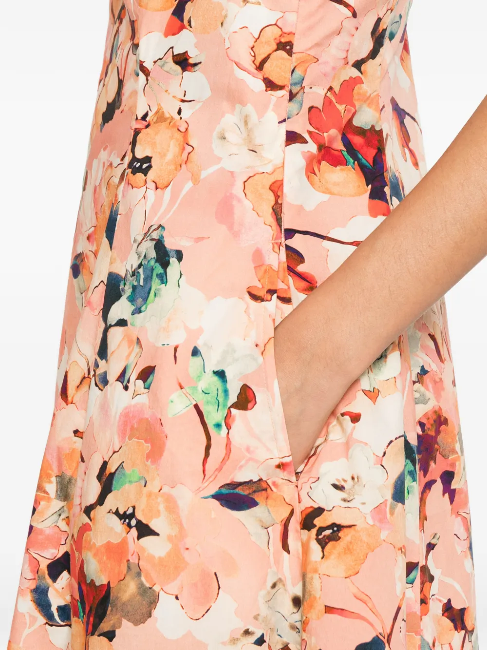 Ulla Johnson Midi-jurk met bloemenprint Roze