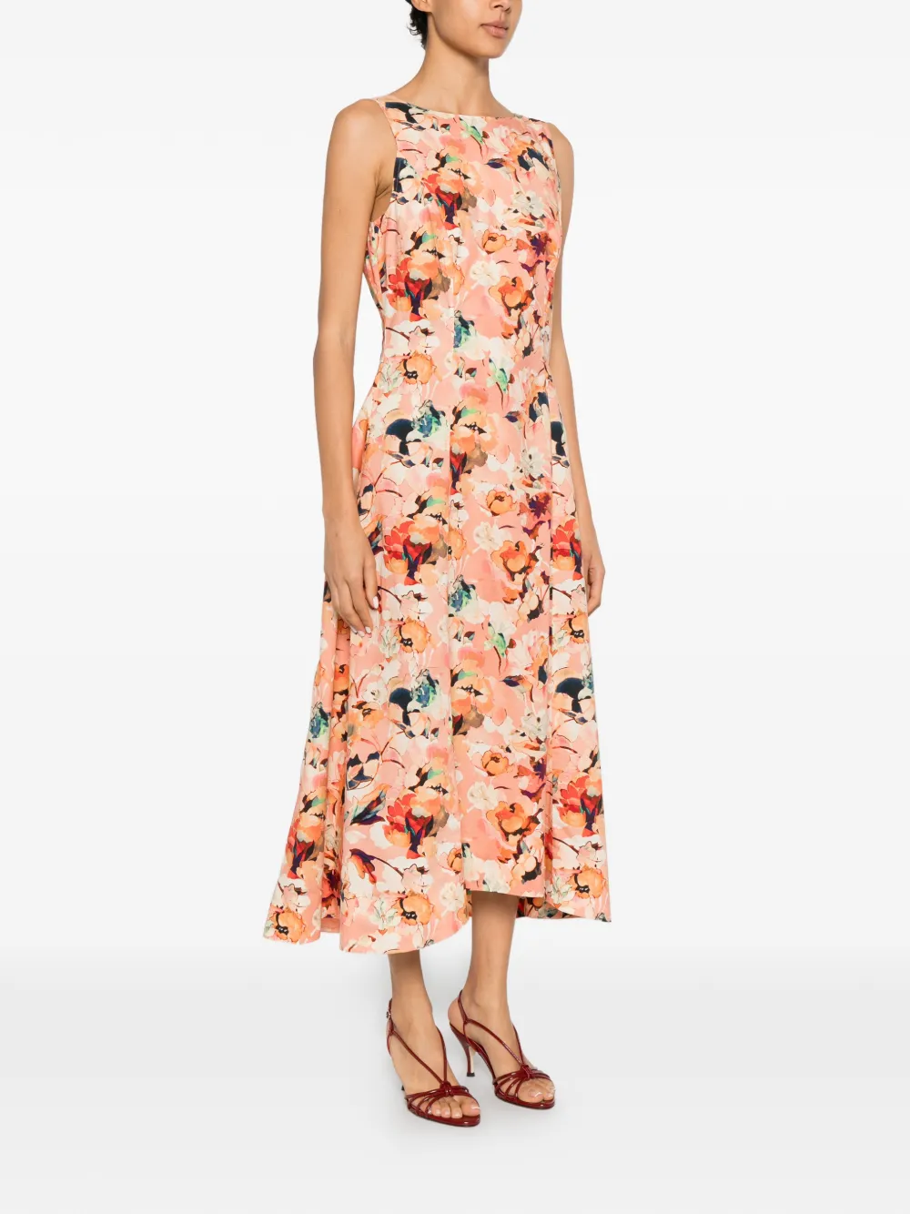Ulla Johnson Midi-jurk met bloemenprint Roze