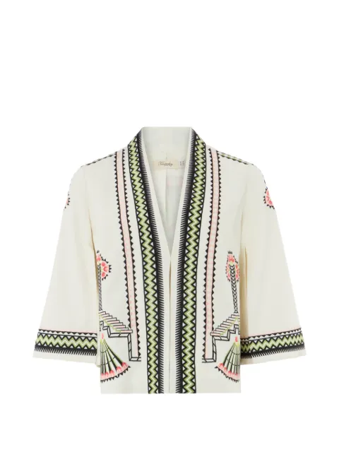 Temperley London Jaqueta Avalon de linho com bordado