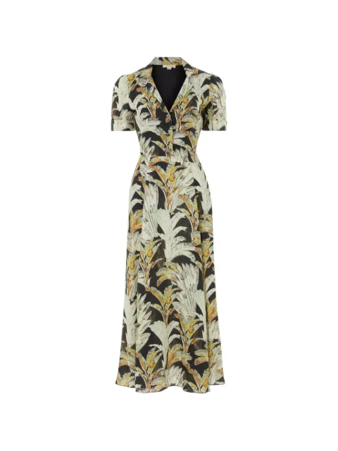 Temperley London Baxter palm leaf-print dress