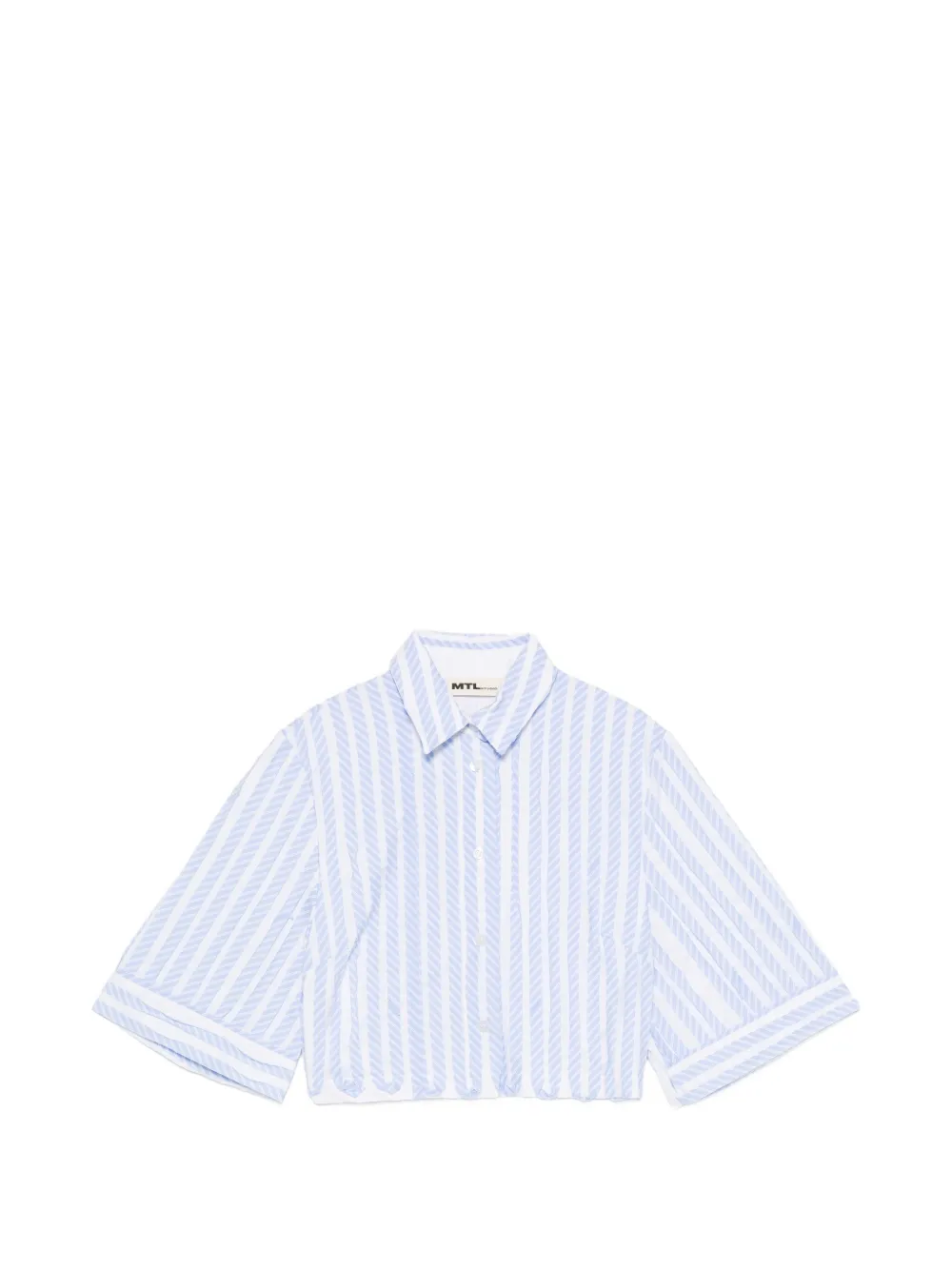 MTL STUDIO Corto striped shirt - Blu