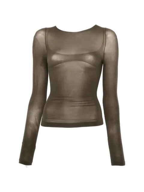 ROA Haze long-sleeve sheer top