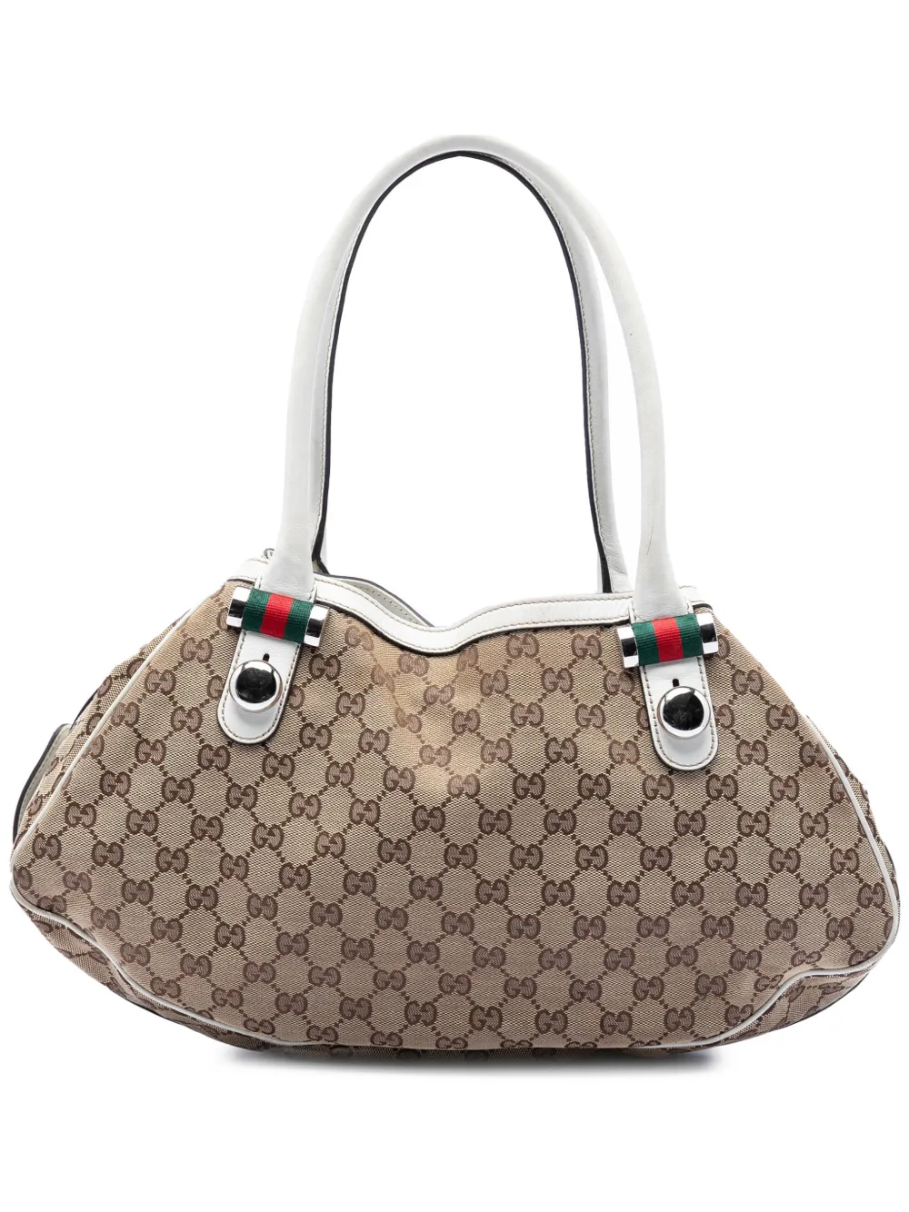 Gucci Pre-Owned 2016-2026 GG Canvas Web Match Ball tote bag - Toni neutri
