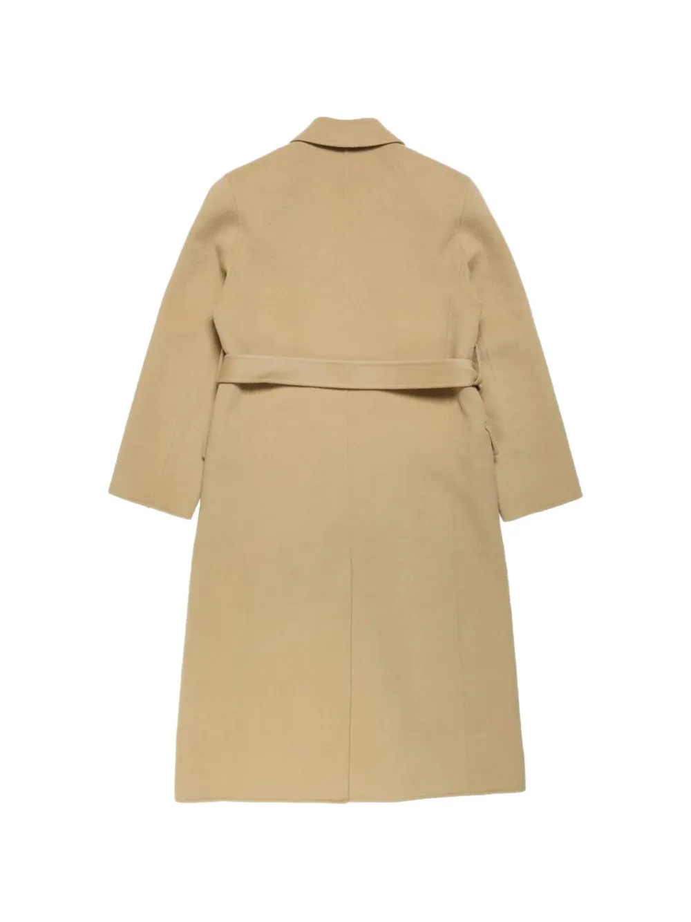 Acne Studios Jas met ceintuur en dubbele rij knopen Beige