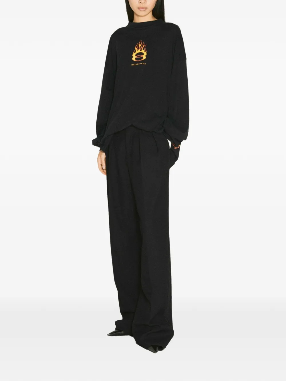 Balenciaga Burning Unity trui met logo-detail Zwart