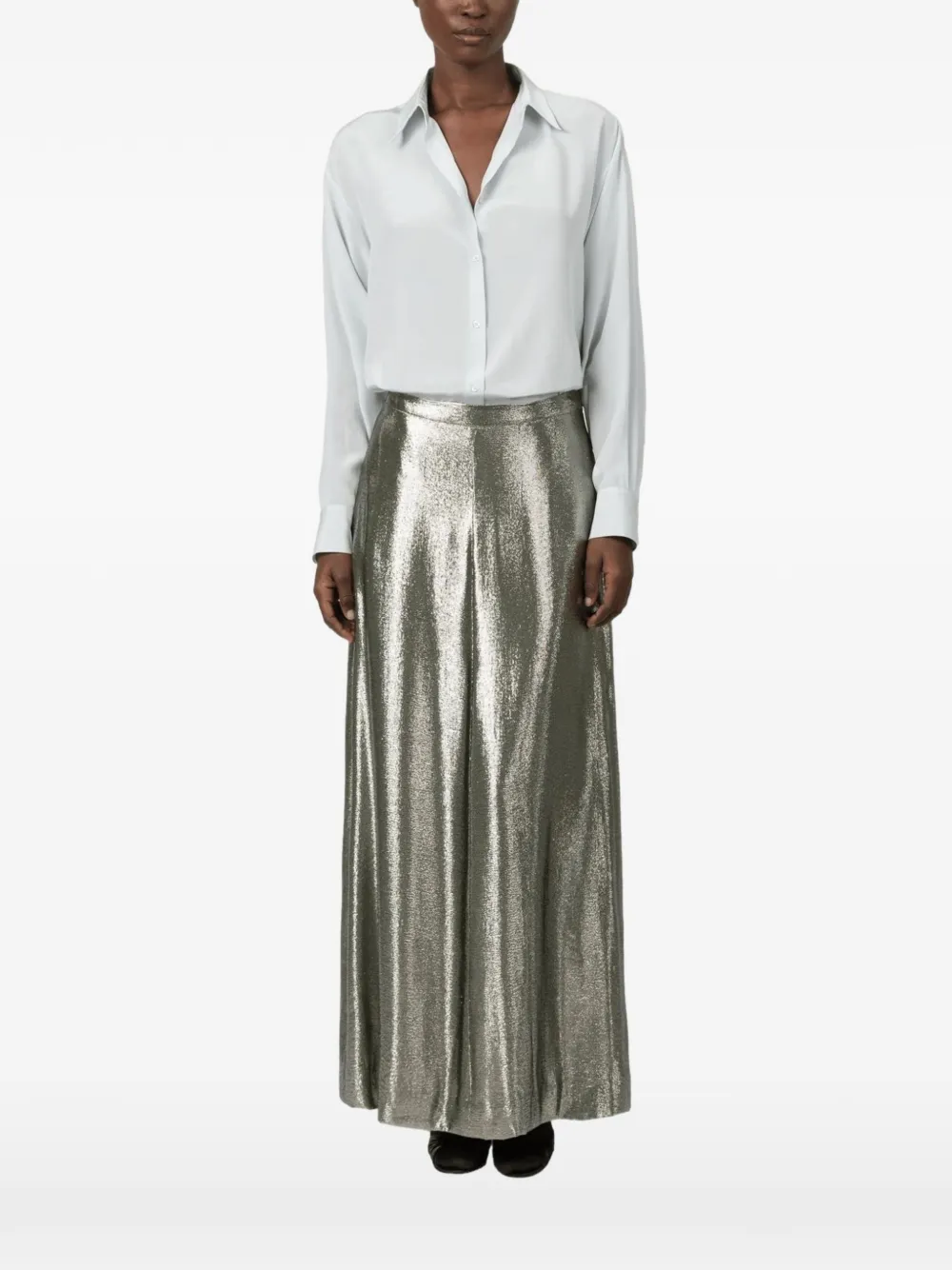 Indress Hemd mit Passe - Silber