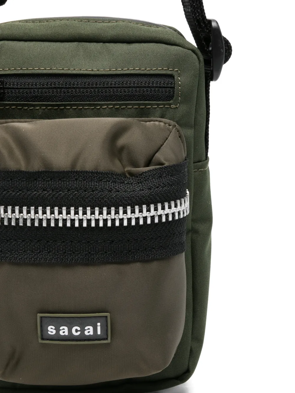 sacai Crossbodytas met ritszak Groen