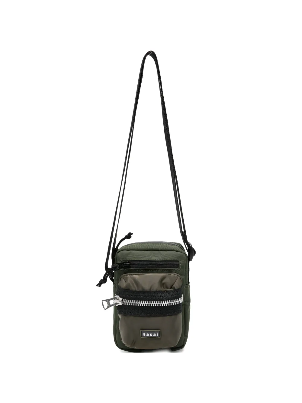 sacai zip-pocket crossbody bag - Verde