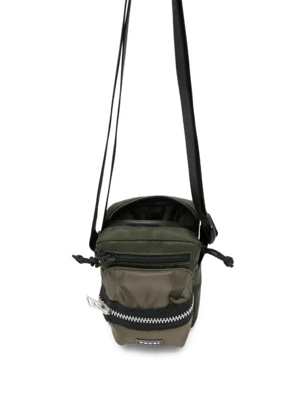 Sacai zip-pocket Crossbody Bag | Green | FARFETCH