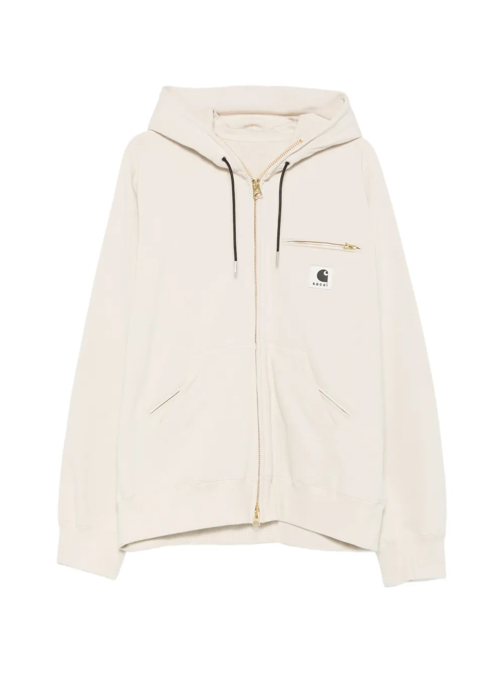 sacai x Carhartt logo-patch hoodie - Toni neutri