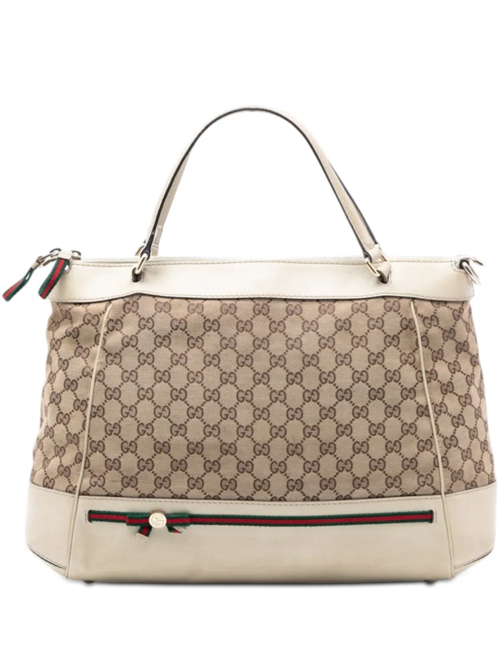Gucci Pre-Owned 2016-2026 GG Canvas Web Mayfair satchel - Toni neutri