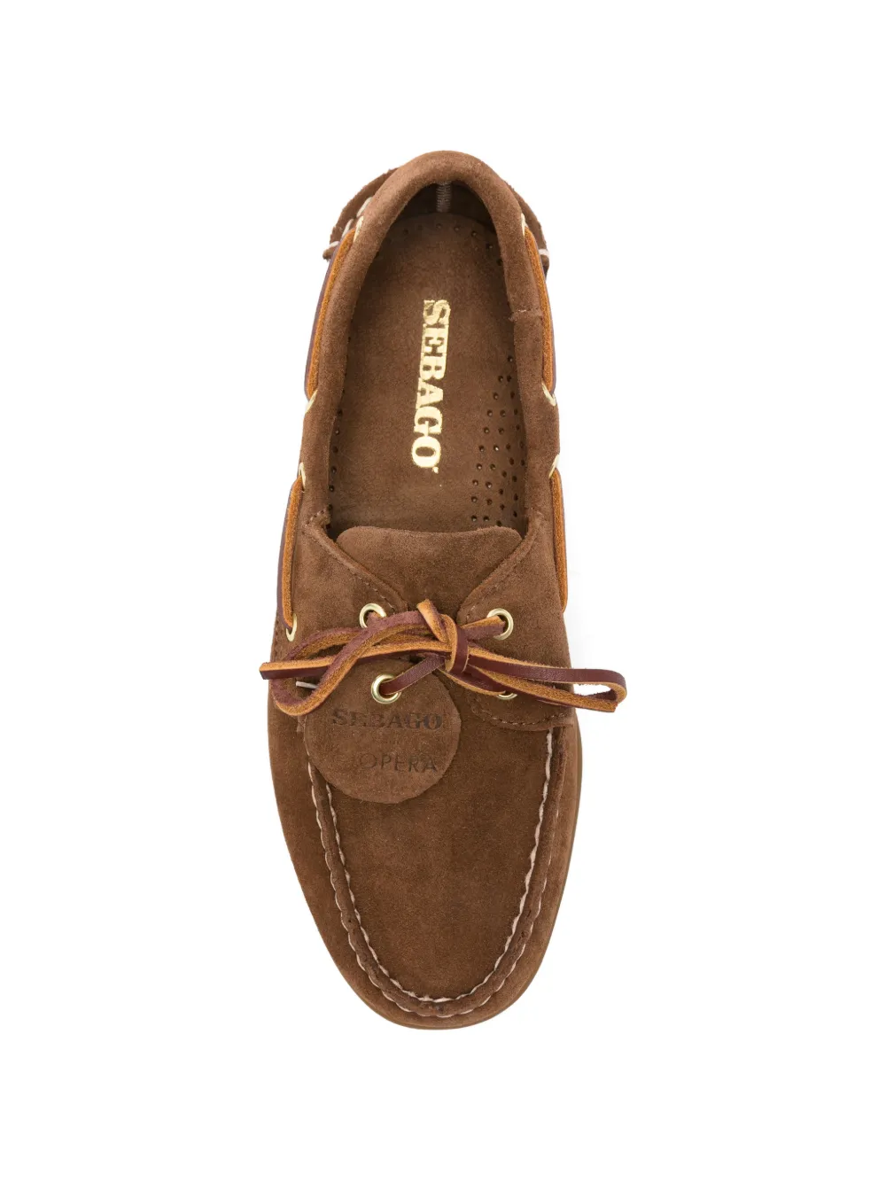 Sebago Dockside loafers met veters Bruin