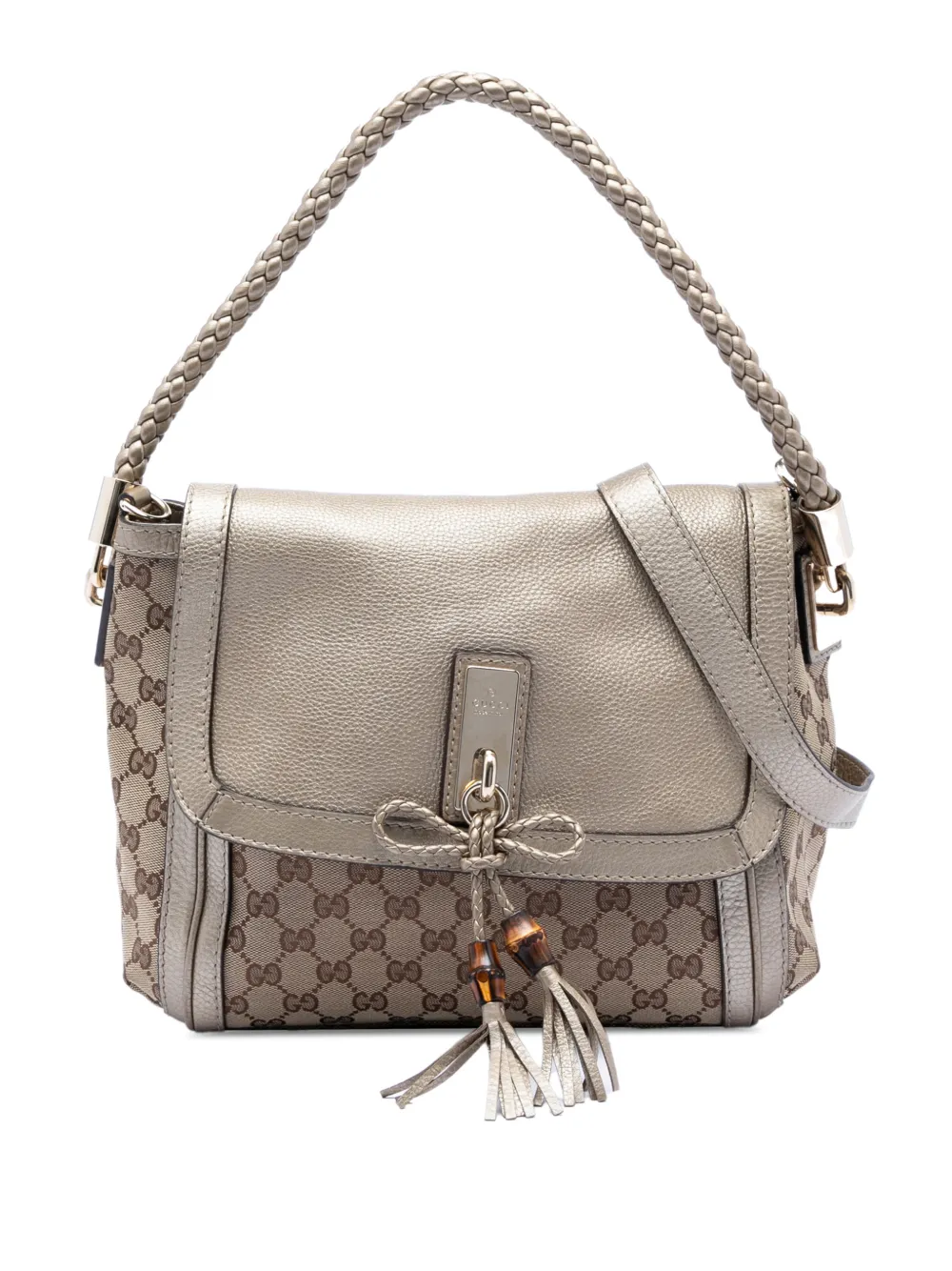 Gucci Pre-Owned 2016-2025 GG Canvas Bella Flap satchel - Toni neutri