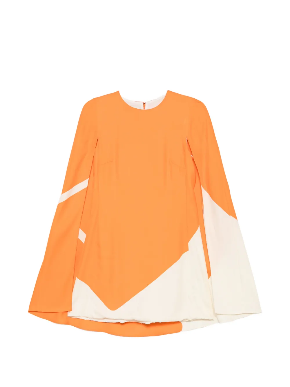 Alberta Ferretti cape-style graphic-print mini dress - Arancione