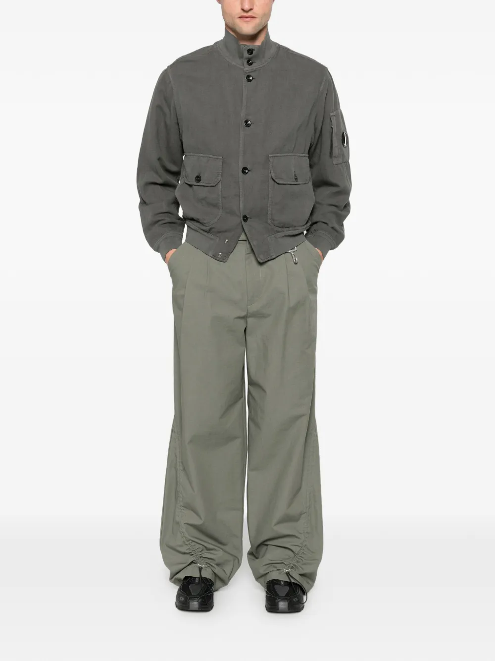 C.P. Company Lens twill bomberjack Grijs