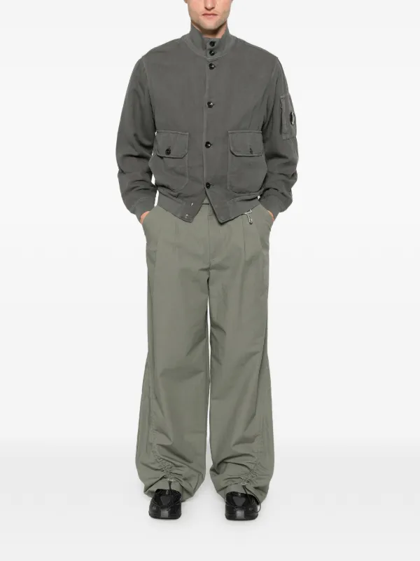 C.P. Company Broken Twill Lens Bomber Jacket | Grey | FARFETCH