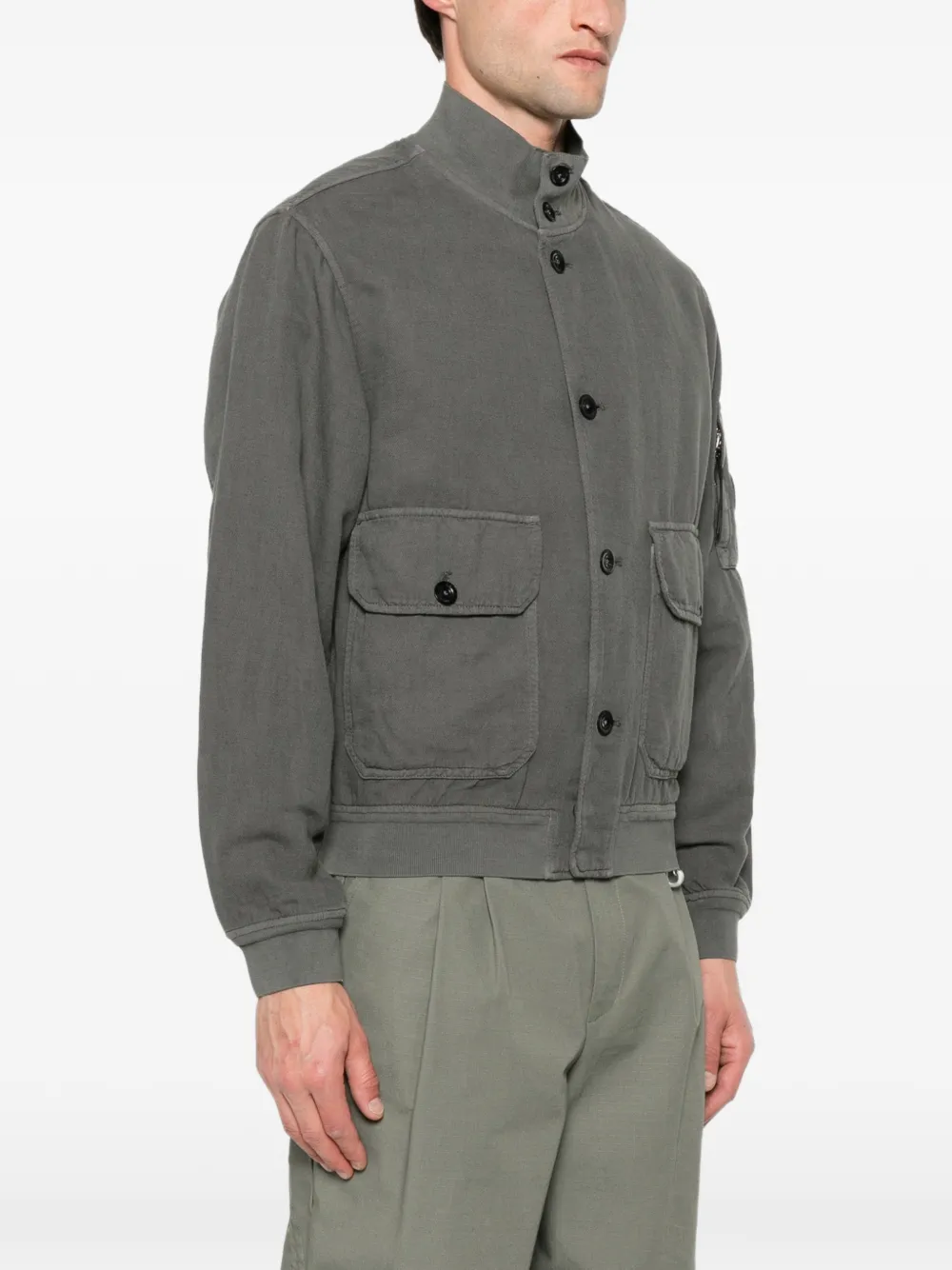 C.P. Company Lens twill bomberjack Grijs