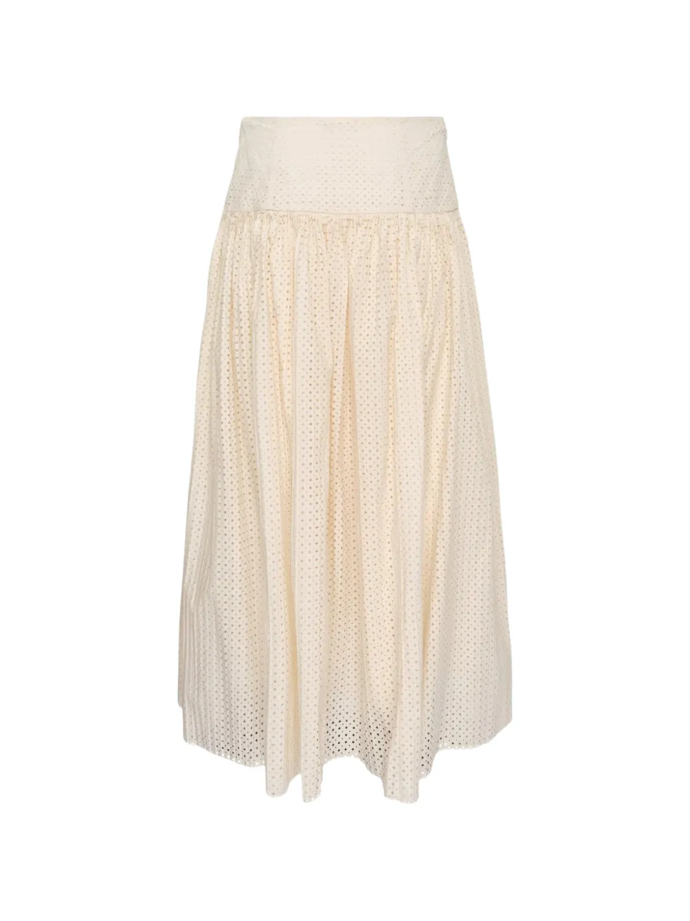 Ulla Johnson Nalla A-lijn broderie anglaise rok Beige