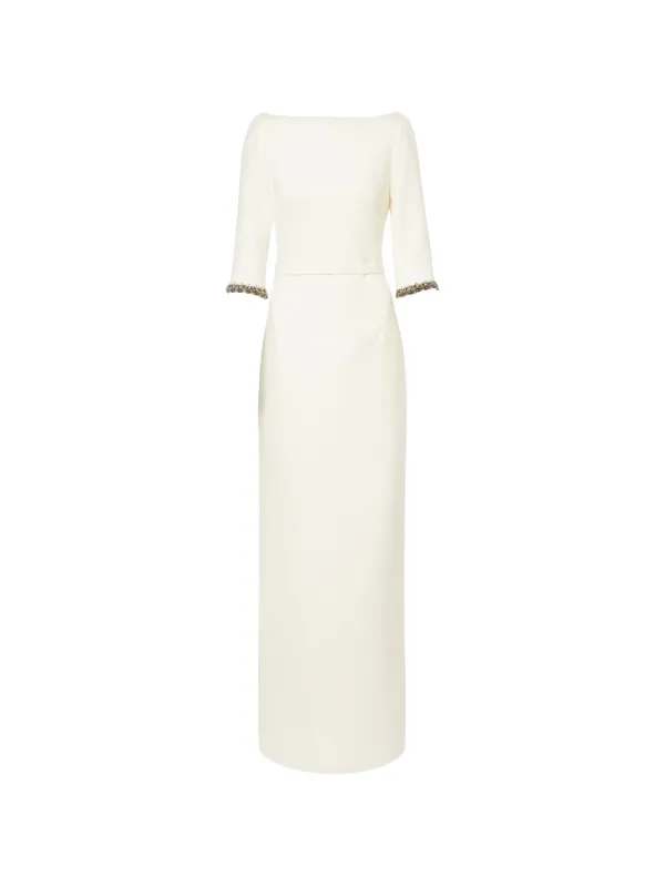 Safiyaa Crystal-embellished Maxi Dress in White