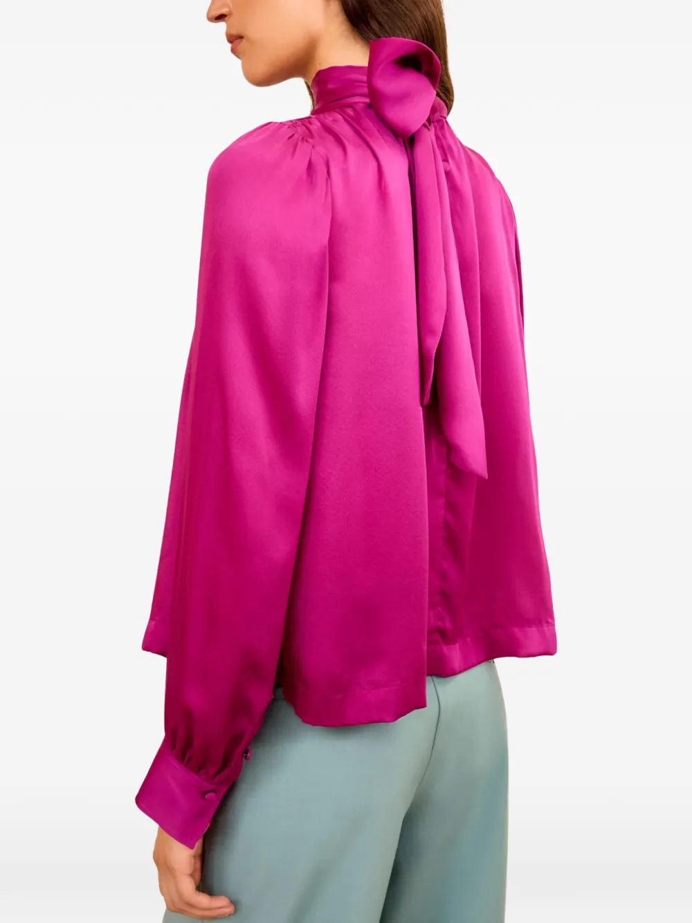Ulla Johnson Shirt met gestrikte hals Roze