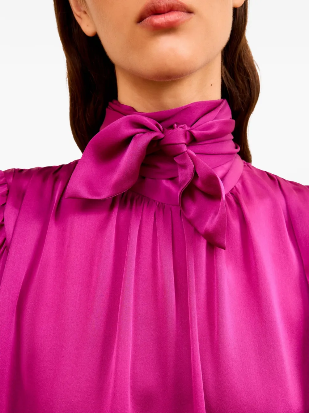 Ulla Johnson Shirt met gestrikte hals Roze
