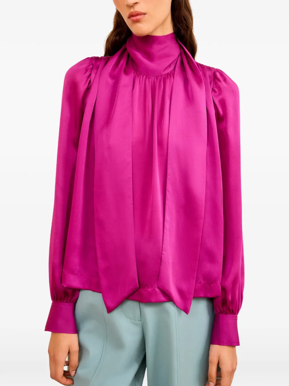 Ulla Johnson tie-neck blouse - Rosa