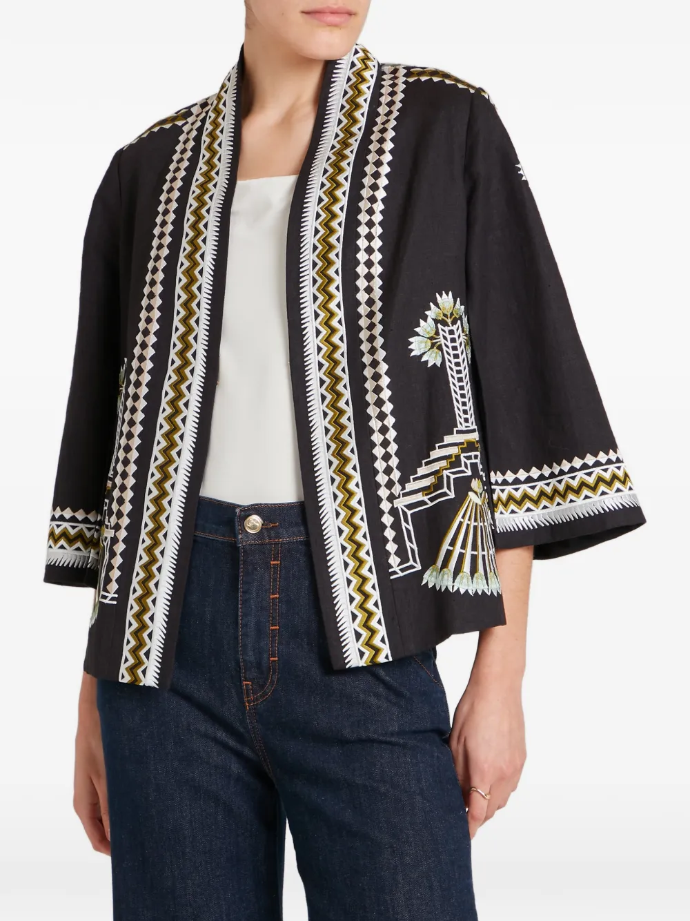 Temperley London Jack met borduurwerk Zwart