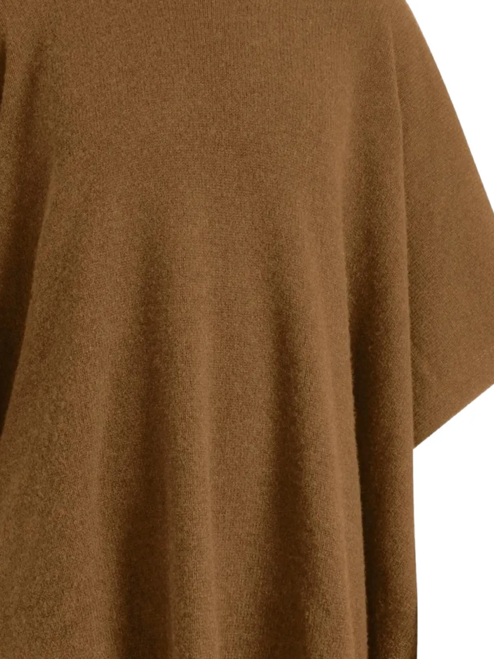 LINNEA LUND Angela ruimvallende poncho met col Bruin