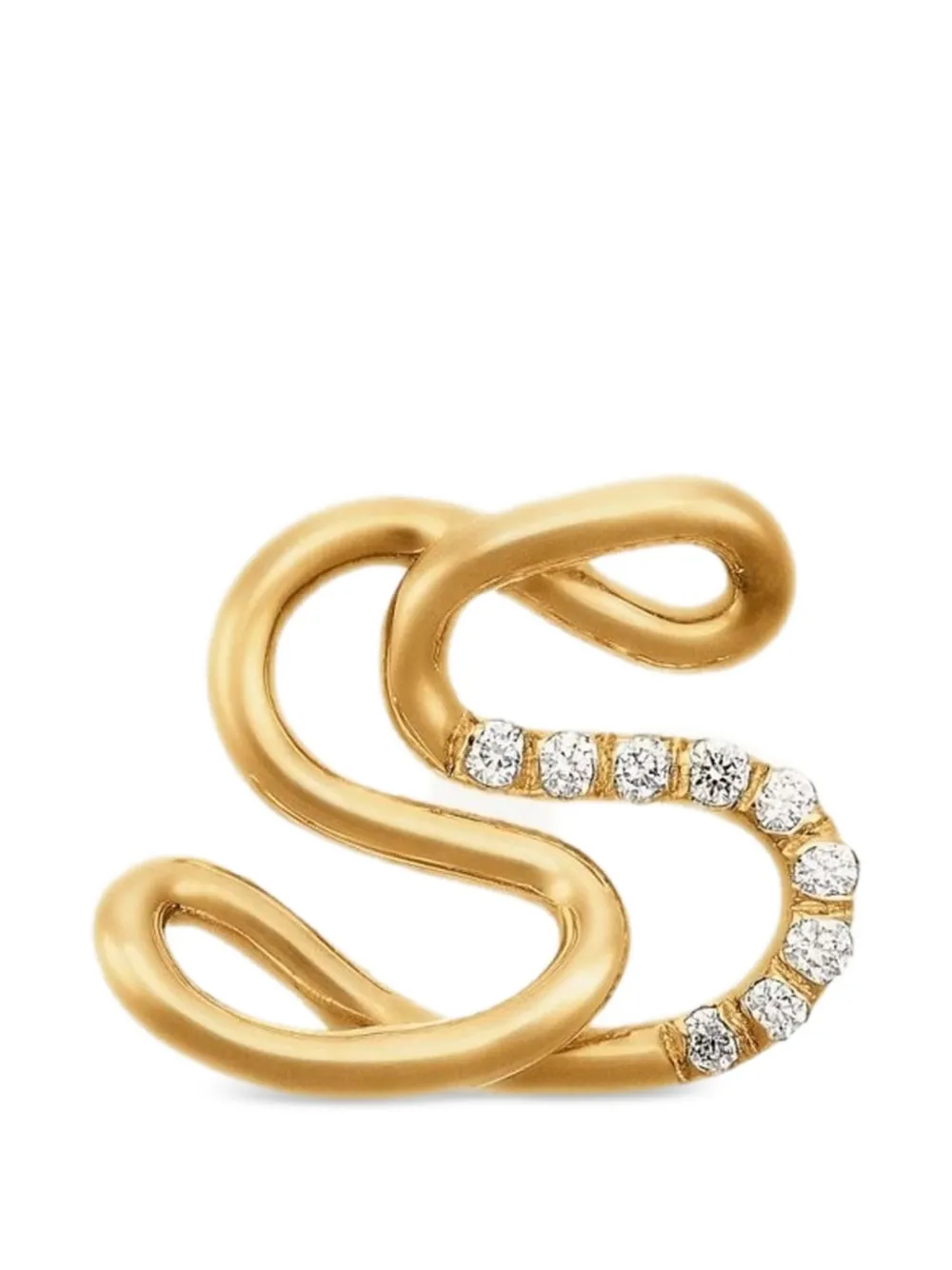 Charlotte Chesnais Collana con lettere e diamante - Oro