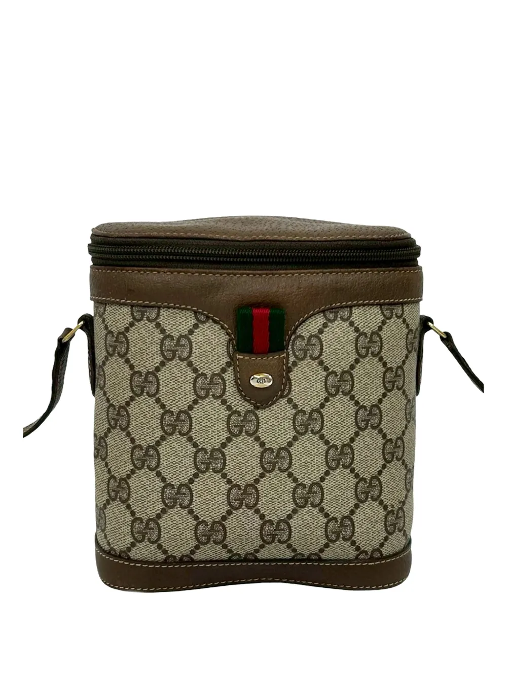 Gucci Pre-Owned 1970-1980 GG Supreme Web Ophidia crossbody bag - Toni neutri