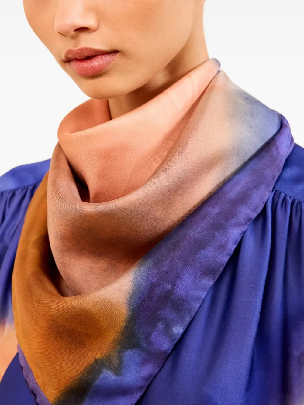 Ulla Johnson Chiara sjaal met ombré Beige