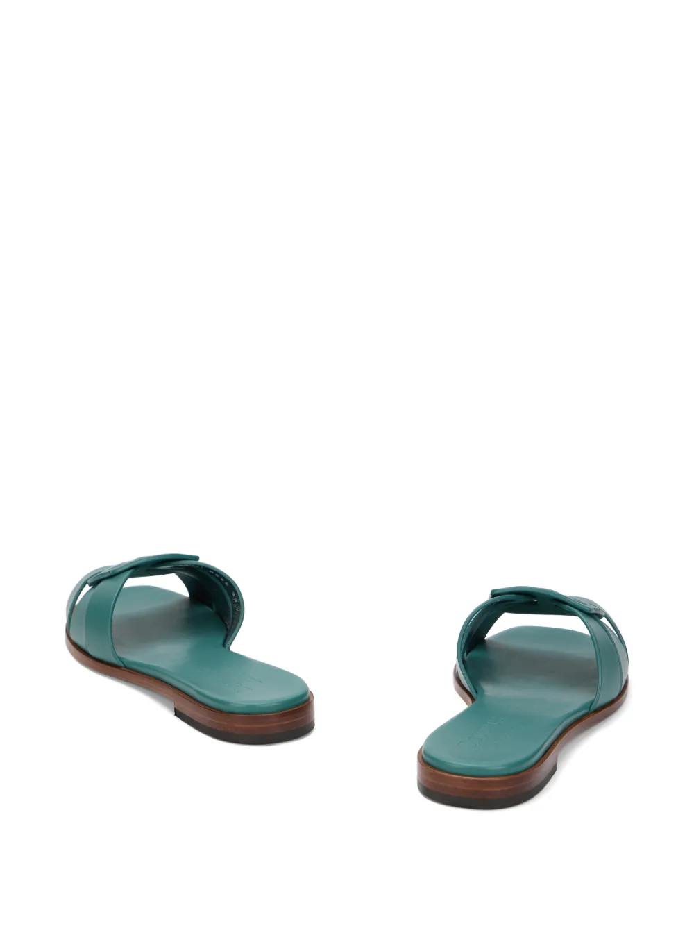 Doucal's interwoven leather sandals Groen
