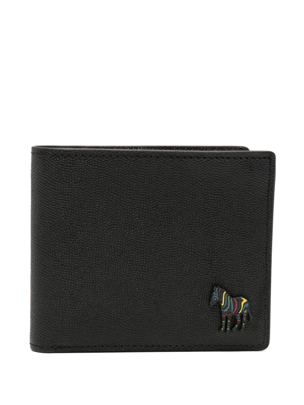 Paul Smith Zebra-patch grained-leather billfold wallet - Nero