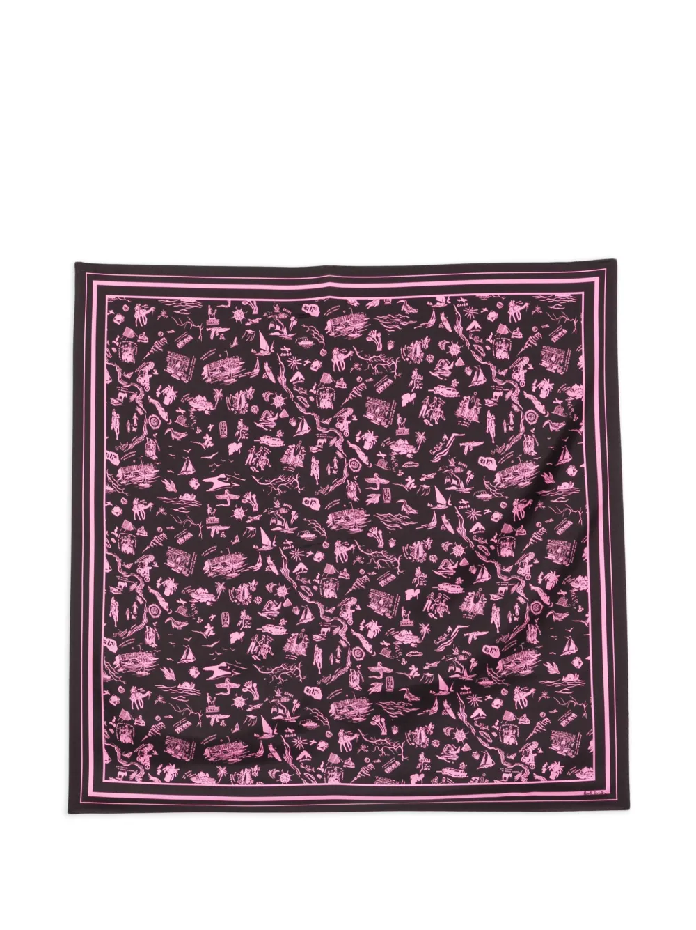 Paul Smith square-shape silk scarf - Violett