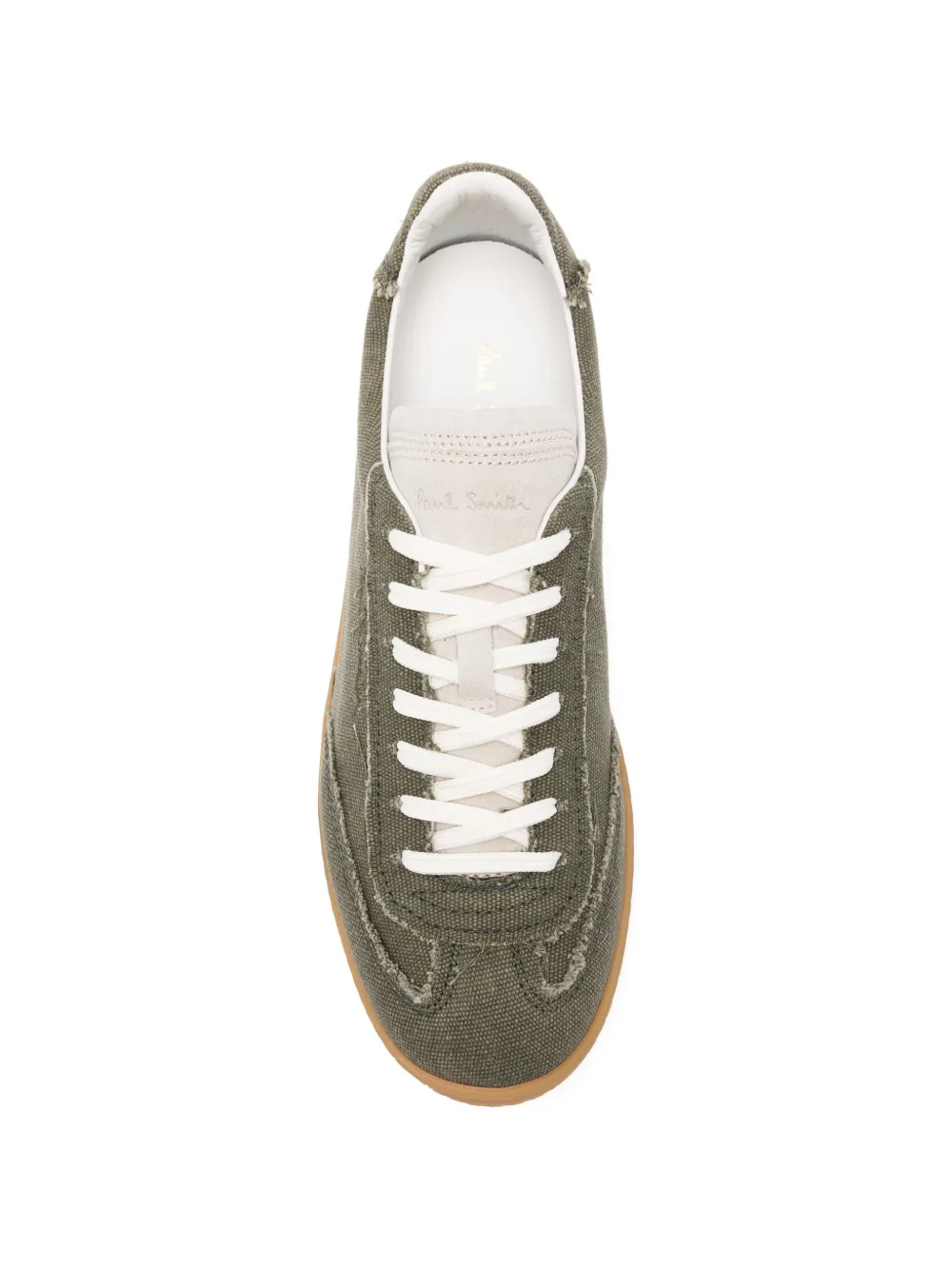 Paul Smith Como raw-edge sneakers Groen