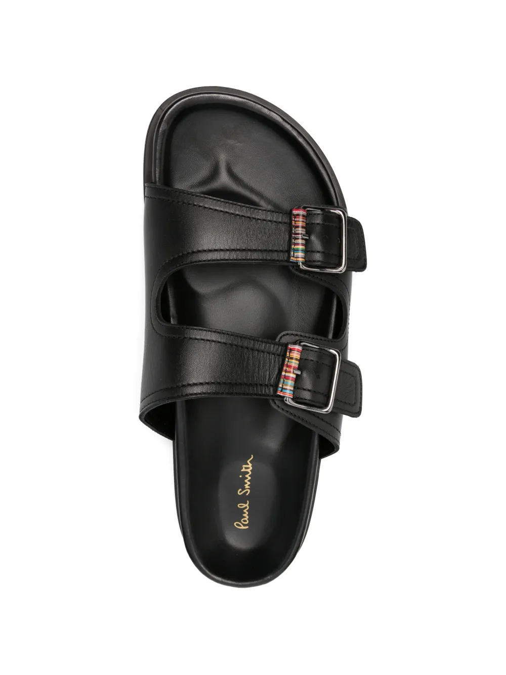 Paul Smith Sandalen met logostreep en gespbandje Zwart