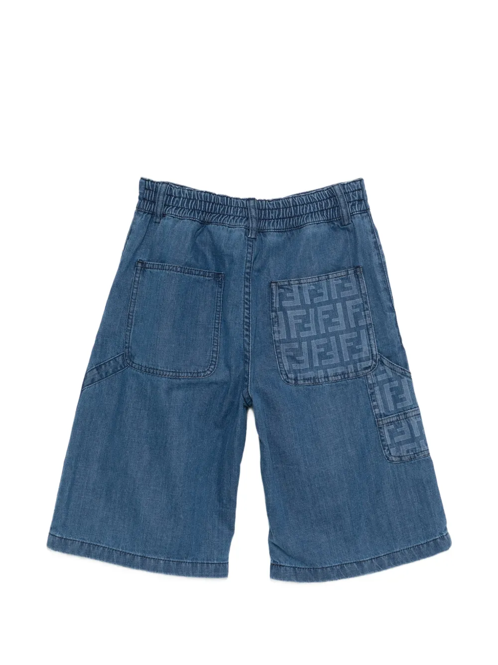 Fendi Kids Shorts met logoprint Blauw