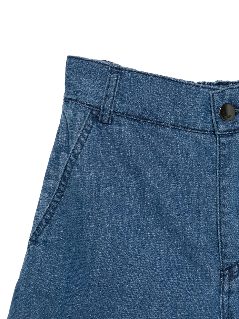 Fendi Kids Shorts met logoprint Blauw