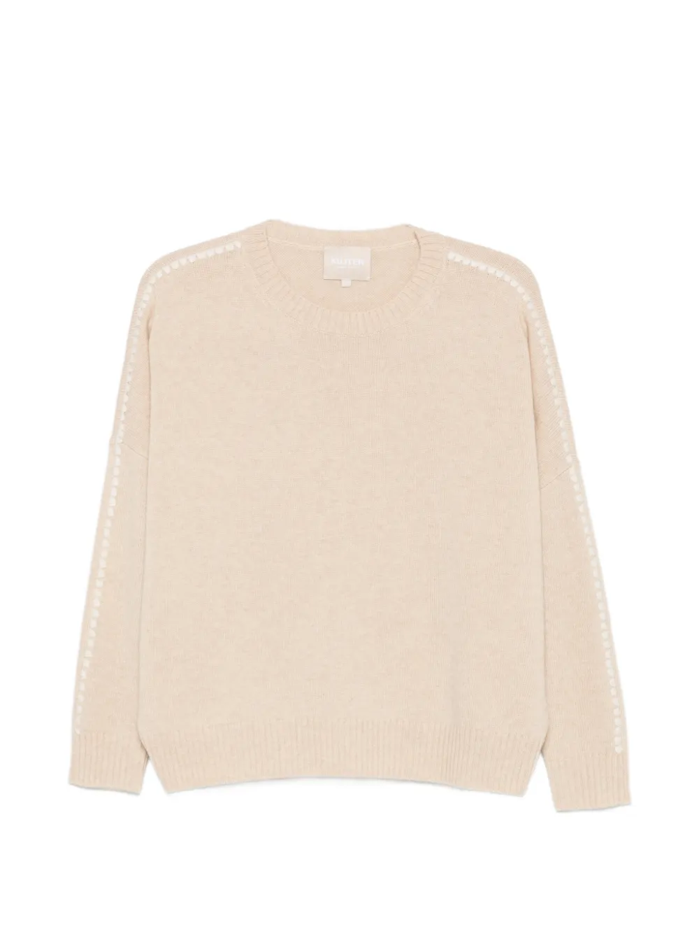 kujten Amelina whipstitch-trim sweater - Toni neutri