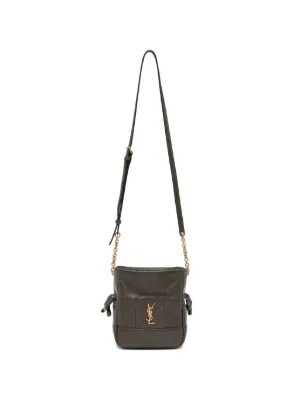 Saint Laurent カサンドラ キルティング クラッチバッグ | ブラック
