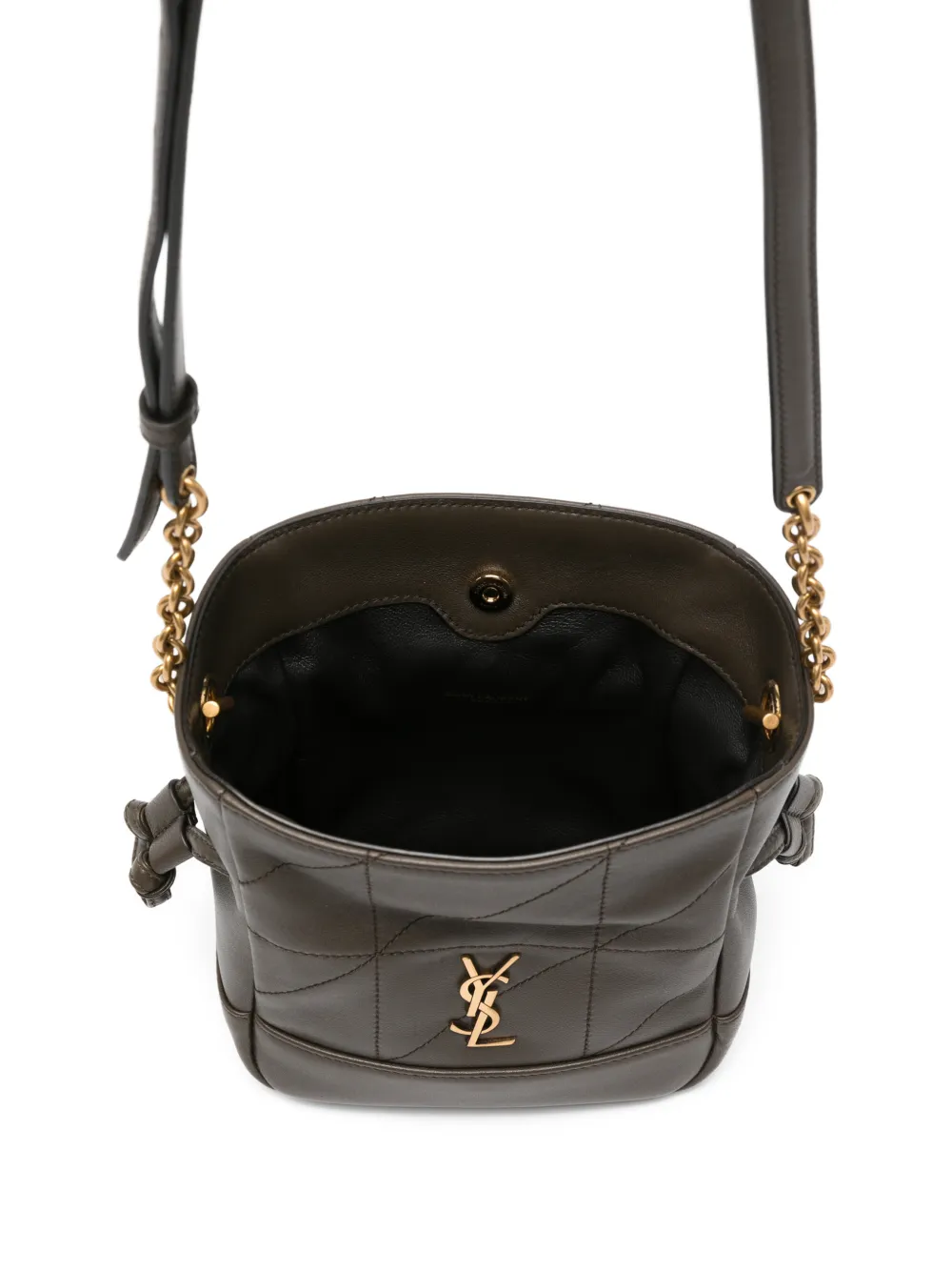 Saint Laurent Jamie Mini Shoulder Pouch in Brown, view 5